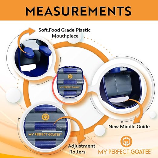 Mens Goatee Shaving Template - Create Perfectly Shaped Beards Every Time - Adjustable, Reduces Shaving Time - Shape Van Dyke, Circle Beard, Version 1.1 (2-pack)