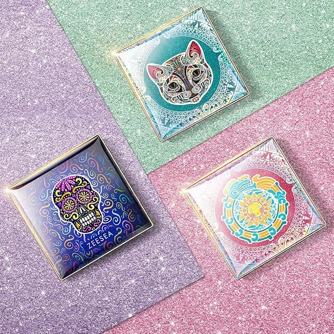 zeesea Egypt Eyeshadow Palette Maya Collection, Matte Shimmer Glitter Blendable High Pigmented 16 Shades Eye Makeup Palette (#08 CHERRY BLOSSOMS)