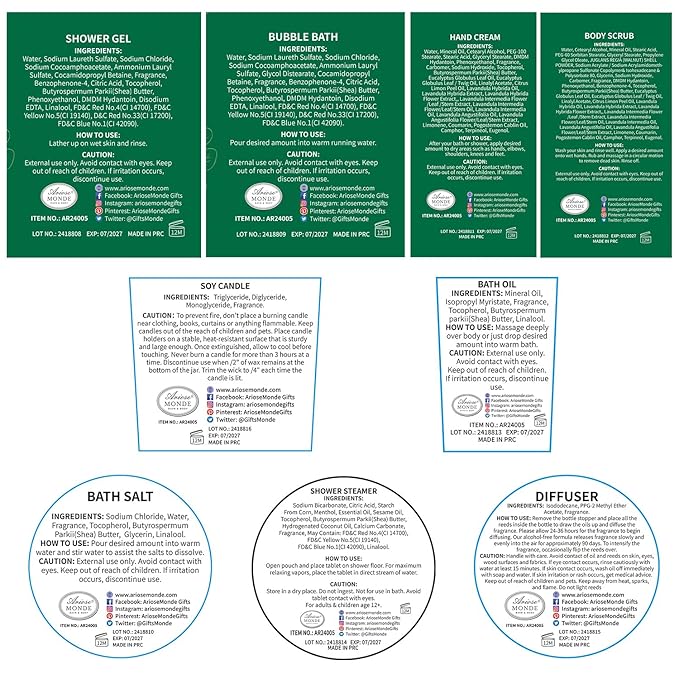 Gift Baskets for her, Spa Gifts for Women-13pcs Eucalyptus At Home Spa Kit with Body Salt, Bubble Bath. Relaxing Bath Sets for Women Gift, Birthday Gifts for Women, Mothers Day Gifts for Mom