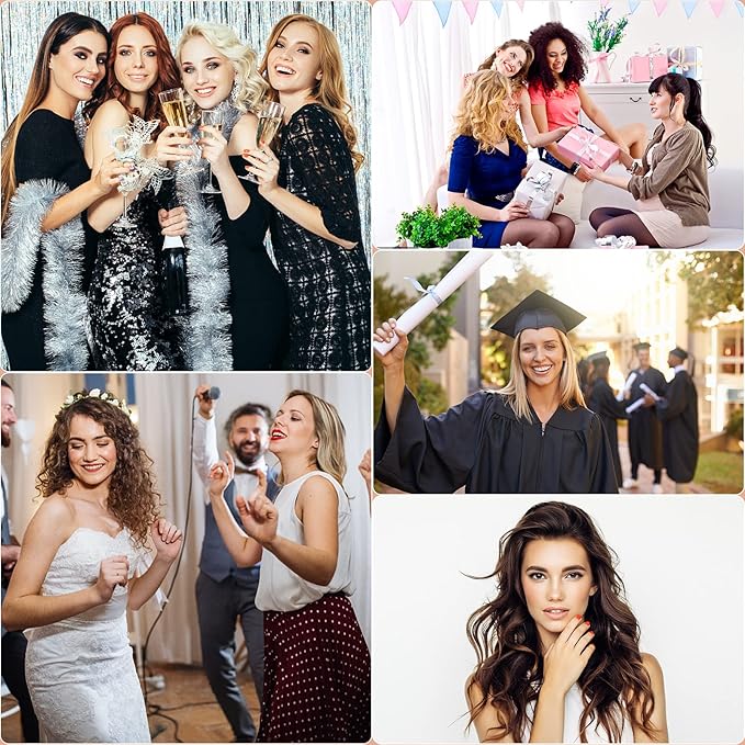 5 in 1 Hair Curling Iron Wand Set PTC Fast Heating Hair Crimper Professional Hair Styling Tools LCD Temp Control with Hair Straightener, Ceramic 3 Barrel Hair Waver Surprise Gift for Women Girl