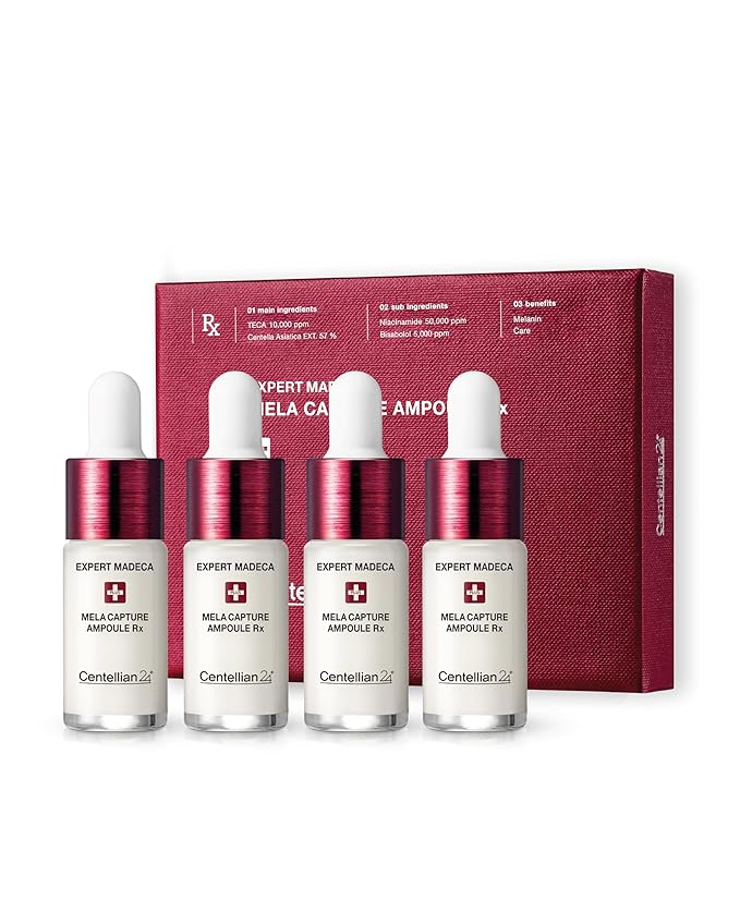 Centellian 24 Expert Ampoule (Season 2, 0.2fl oz x 4 pcs) - Korean Serum for Face. Soothing, Even Tone, Dry Sensitive Skin. TECA, Centella Asiatica, Gotu Kola