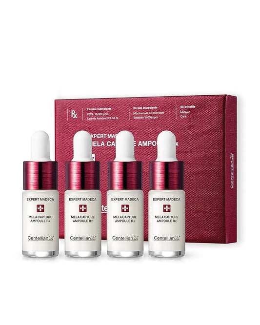 Centellian 24 Expert Ampoule (Season 2, 0.2fl oz x 4 pcs) - Korean Serum for Face. Soothing, Even Tone, Dry Sensitive Skin. TECA, Centella Asiatica, Gotu Kola