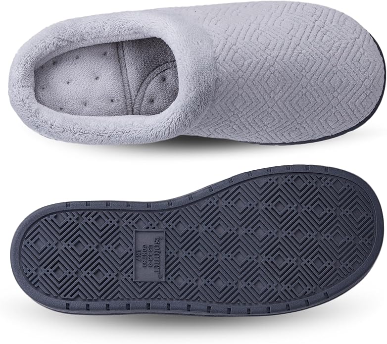 isotoner Women's Diamond Microterry Gemma Clog Slipper