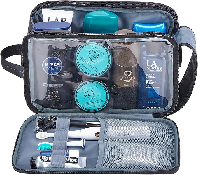 ZEEMO Toiletry Bag for Men, Water-resistant and Leak-Proof Dopp Kit with Large Capacity for Toiletries