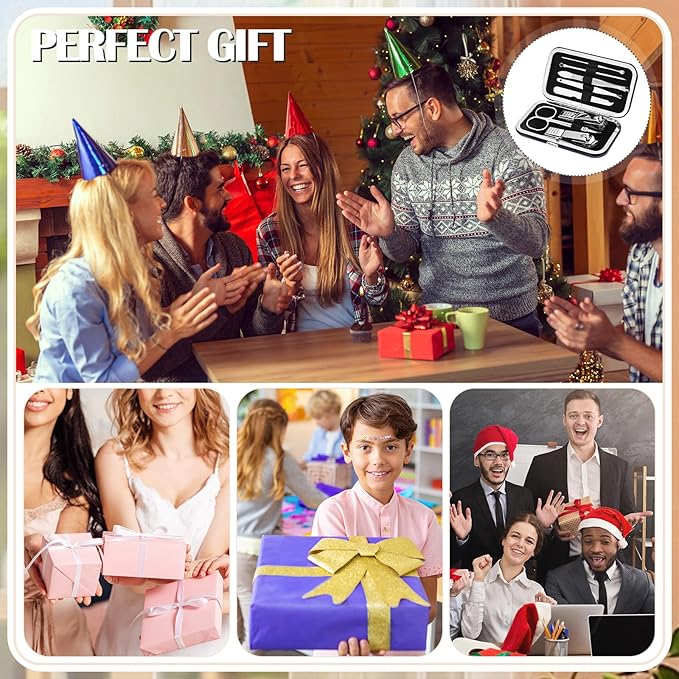 30 Sets Bulk Gifts for Women Manicure Set Bulk Professional Nail Care Kit Nail Clippers Kit 8 in 1 Stainless Steel Pedicure Set with Travel Case for Women Men (Elegant Print)