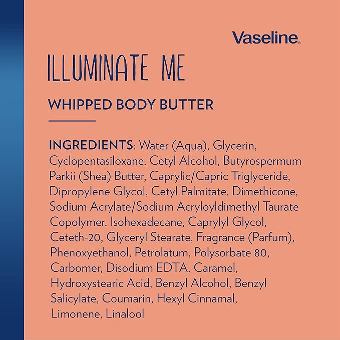 Vaseline Illuminate Me Body Butter & Body Oil - Shimmering Body Bronzer, Hydrating Whipped Organic Shea Butter with 24-Hour Moisture for Melanin-Rich Skin, Radiant Body Glow Oil (2 Piece Set)