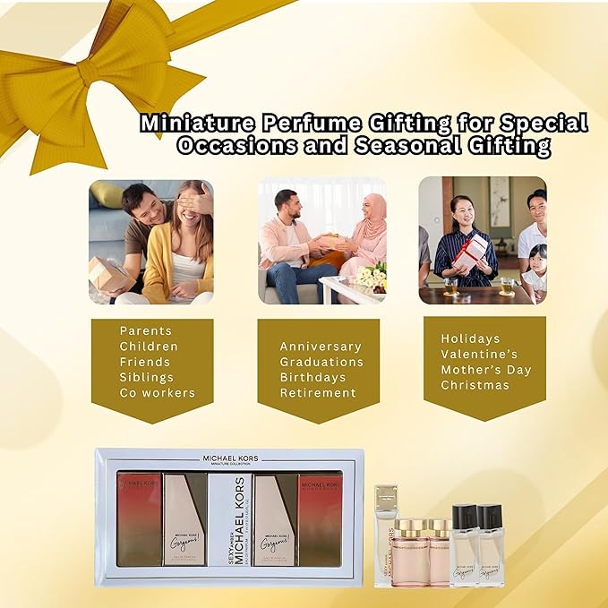 Michael Kors Perfume for Women 5 Piece Mini Gift Set Variety Splashes