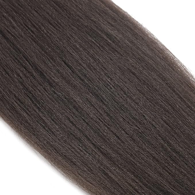 Pre-stretched Braiding Hair, Original Braid Hair Extensions, Hot Water Setting Crochet Hair Braids, Yaki Texture Easy Braiding Hair (24''-pack of 8, 4)…