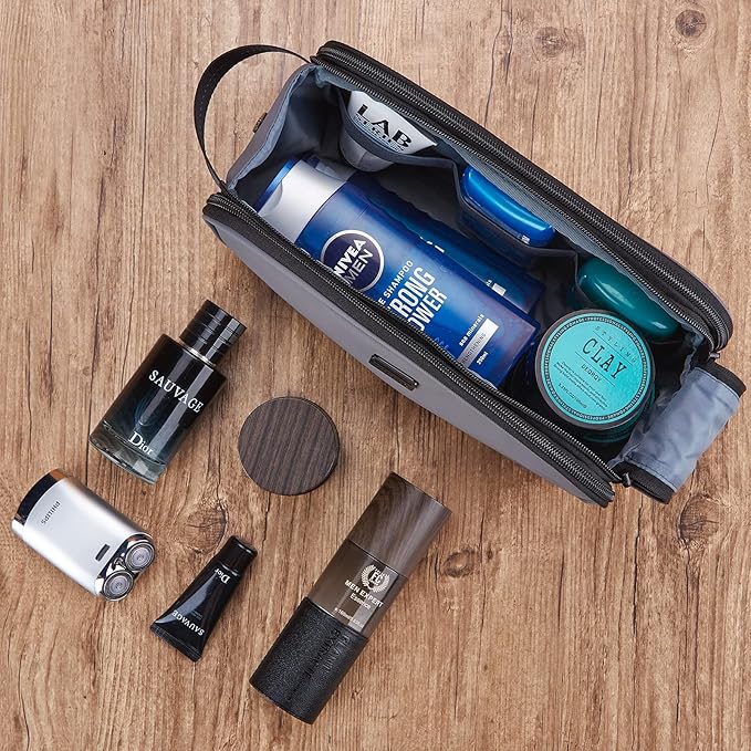 ZEEMO Toiletry Bag for Men, Water-resistant and Leak-Proof Dopp Kit with Large Capacity for Toiletries