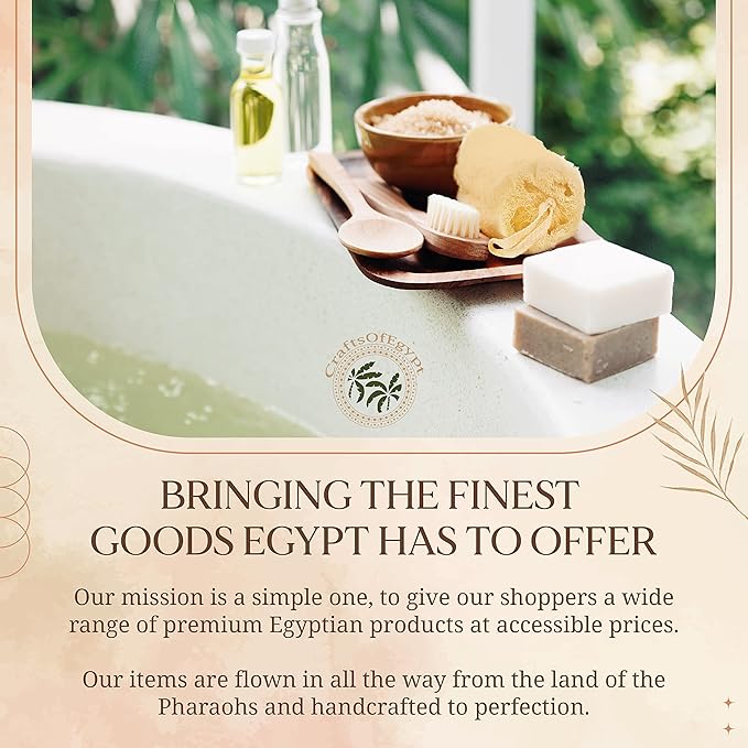 All Natural Loofah Sponge, Pack of 1 Real Egyptian Bath & Shower Exfoliating Loofa Scrubber Sponges for Face, Back & Body, Eco Friendly, No Toxic Chemicals, 6" x 6" by Crafts of Egypt