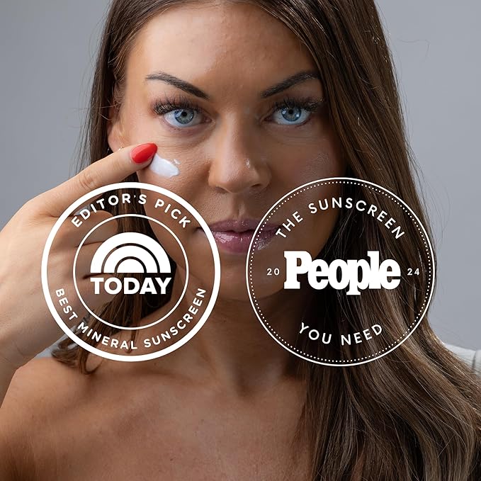 Natural Mineral Sunscreen SPF 30 for Face & Body – No White Cast Zinc Oxide, Lightweight, Reef-Safe Hydrating Daily Moisturizer – Korean Formulated Skin Care for All Skin Types