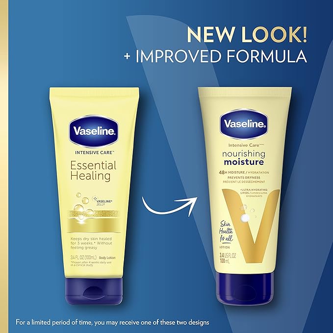 Vaseline Nourishing Moisture Body Lotion Hand & Body Lotion Pack of 12 for Dry Skin made with Ultra-Hydrating Lipids & Pure Oat Extract 3.4 oz