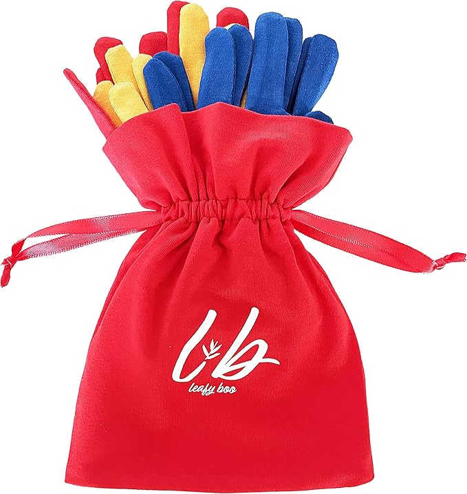 Bamboo Gloves for Eczema, Kids Age 6-8, Dry Hands, Moisturizing Gloves for Children Overnight, 3 Pairs