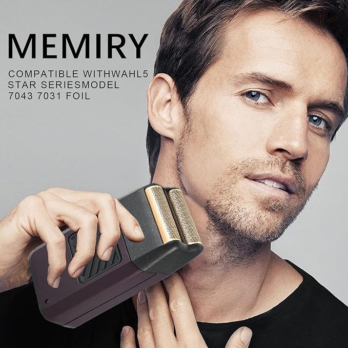 Replacement Heads for Men, 5 Star Series Finale Razor Replacement Foil and Bar Assembly Compatible with wahl Foil 7031-100,7043-100 Shave Replacement Head, 4 Packs (Black)