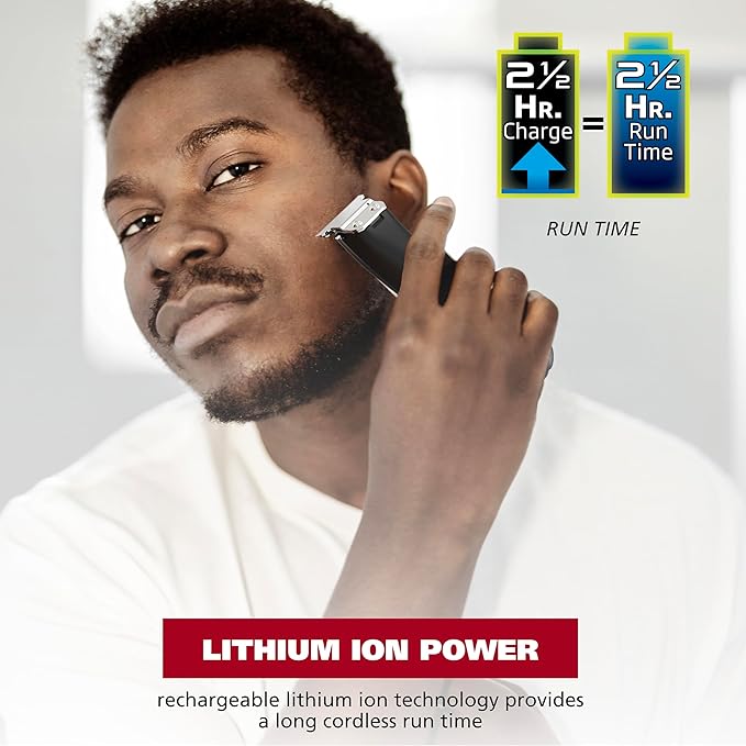 Wahl Lithium-Ion Cordless Rechargeable Edge & Detail Shaver and Beard Trimmer for Men with USB Charging – Model 3025950