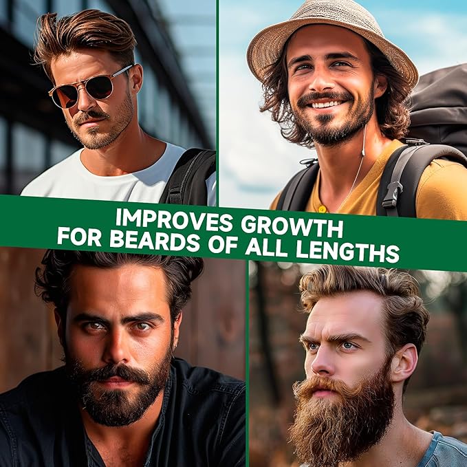 Beard Growth Oil - 5% Concentration Biotin Beard Oil for Men (2 oz) - Natural Mens Beard Oil with Argan Oil, Jojoba Oil and Vitamin, Beard Growth Softener, Moisturizer (Citrus Serenity)