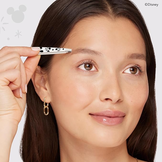 Tweezerman Disney's Mickey Mouse & Minnie Mouse Just Imagine Slant Tweezer - Eyebrow Tweezers for Women and Men