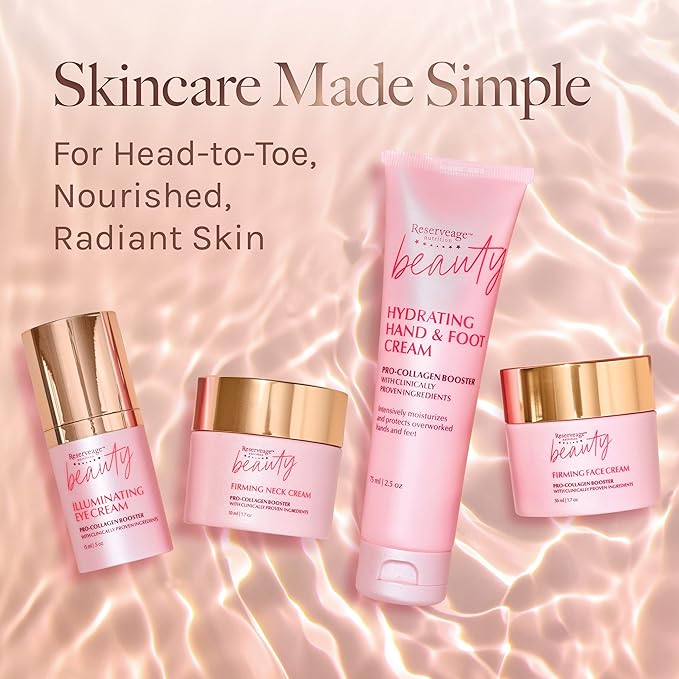 Reserveage Nutrition Firming Neck Cream with Pro-Collagen Booster, Tights, Smooths and Moisturizes with Micro-Encapsulated Copper Peptides and Measurable Results, 1.7 oz