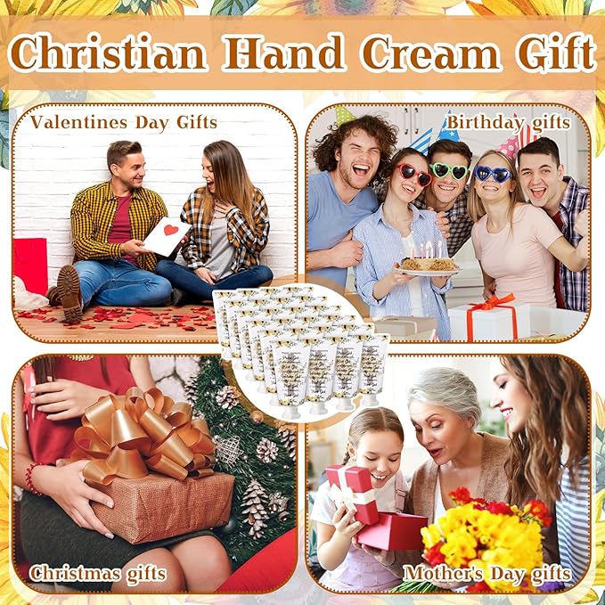 50 Pack Christian Hand Lotion Bulk Gifts for Women Mother Day Bible Mini Travel Hand Lotion Bulk for Stocking Stuffers Gifts Women Church Appreciation Teachers Coworkers(Stylish)