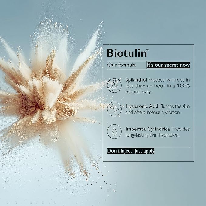 Biotulin - Hydrolon 0.7oz - Anti-wrinkle moisturizing powder with Spilanthol and Hyaluronic Acid - Smooth skin and radiant complexion