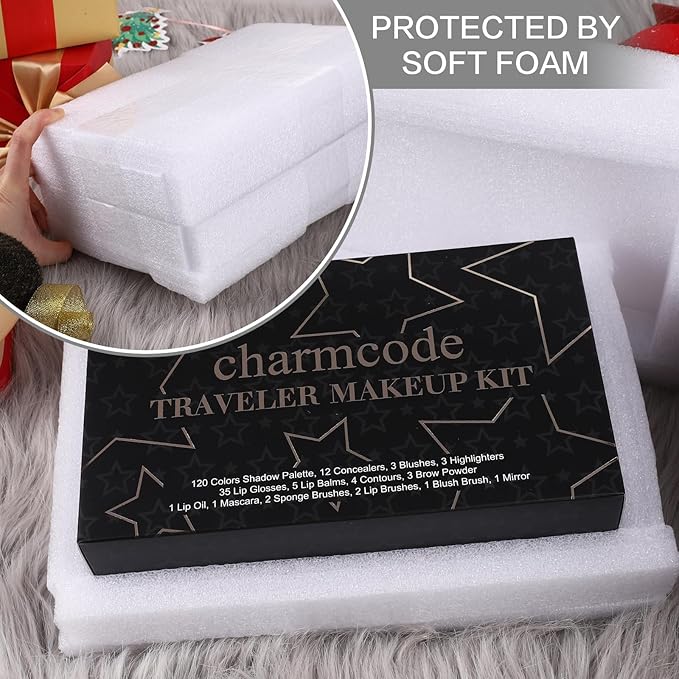 Professional All in One Makeup Kit for Women Full Kit,186 Colors Make Up Palette Valentine's Gift Set, Including Eyeshadow,Lip Gloss,Concealer,Highlighter,Contour,Brow Powder,Mascara,Blush & Brush