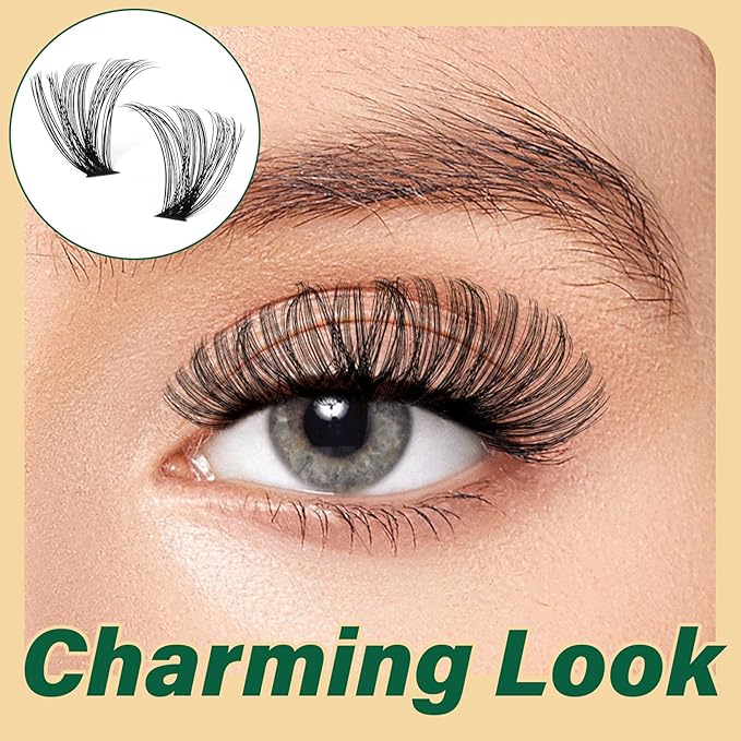 DIY Lash Extension Kit 300pcs Soft Lash Clusters 60D C Curl Easy to Apply with Lash Bond and Seal Lash Applicator Lash Remover Eyelash Extension Kit at Home(RMkit-60D-C-9-18mix)