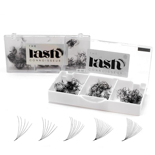 10D - C Curl 750 Fans Mixed Promade Fans Lash Extensions | TLC Lash Supplies 4D to 16D Premade Fans 7 mm to 16 mm Mixed Length Thin Base Premade Fans Eyelash Extensions (10D - C Curl, 14-15-16 mm)