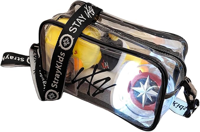 Kpop Merch Lightstick Display PVC Bag StrayKids World Tour Concert Crossbody Shoulder Bag Travel Cosmetic Bag SKZ Stay Fans Gifts