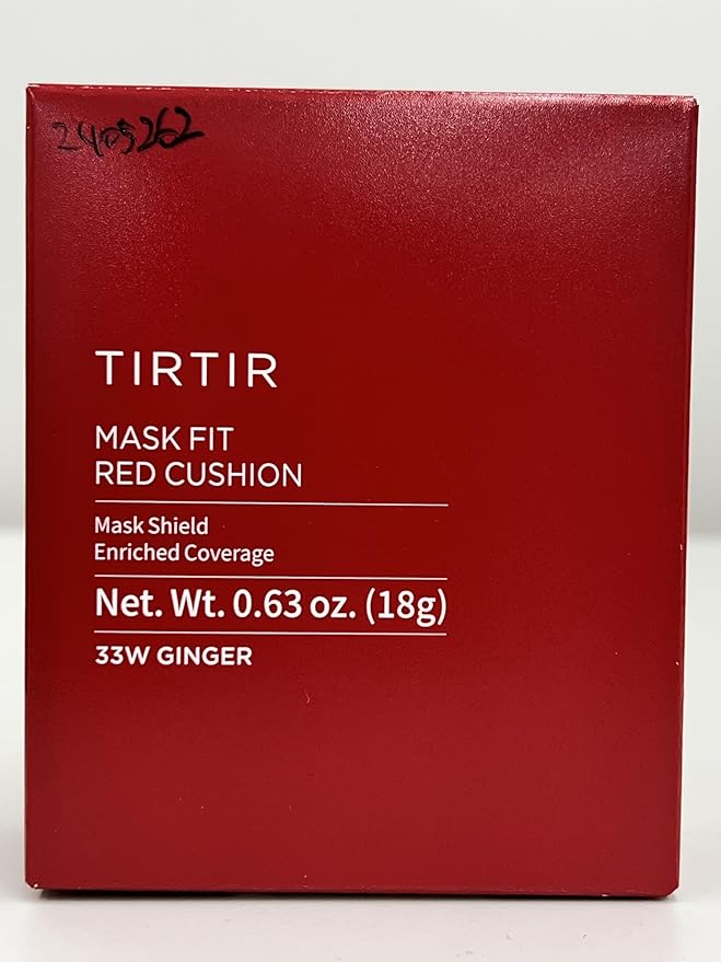 TIRTIR Mask Fit Red Cushion Foundation | Full coverage, Weightless, Skin fit, Satin Glow Finish, Korean Makeup Cushion Foundation (#33W Ginger, 0.63 Fl Oz)