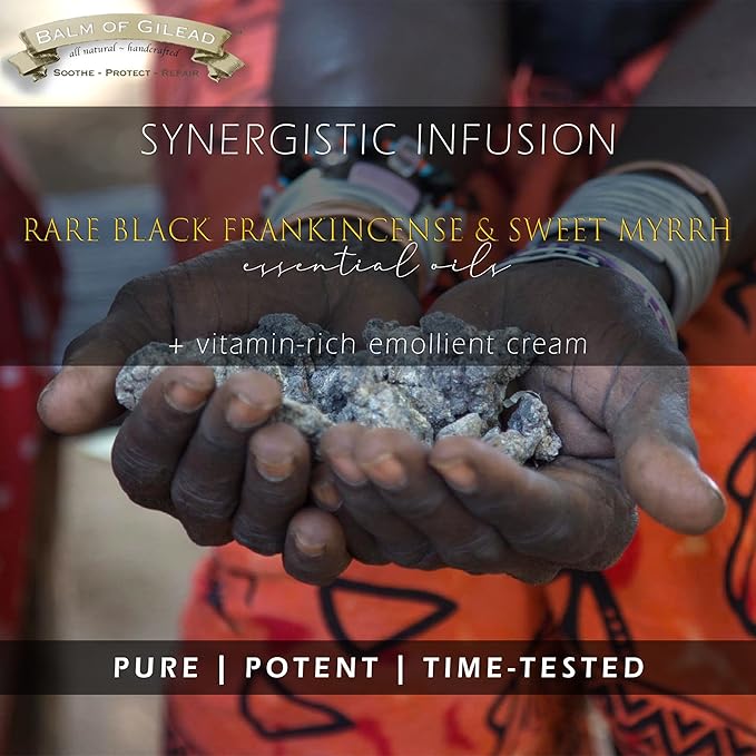 BALM OF GILEAD Foot Healing Cream β Frankincense & Sweet Myrrh Moisturizer for Sensitive Skin - Relieving Foot Therapy & Diabetic Skin Healing - Deeply Nourishing & Synergistic Cream