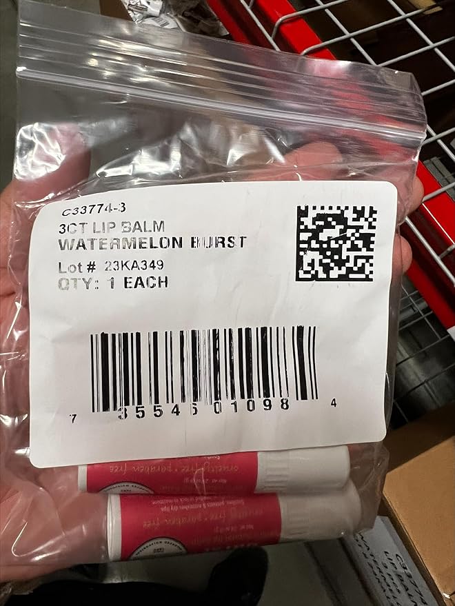 Dionis Goat Milk Skincare Watermelon Holiday Lip Balm Gift Set - Beeswax, Shea Butter & Coconut Oil Lip Care Products Made in The USA - Cruelty Free Lip Moisturizer for Chapped Lips, 0.28oz 3 Pack