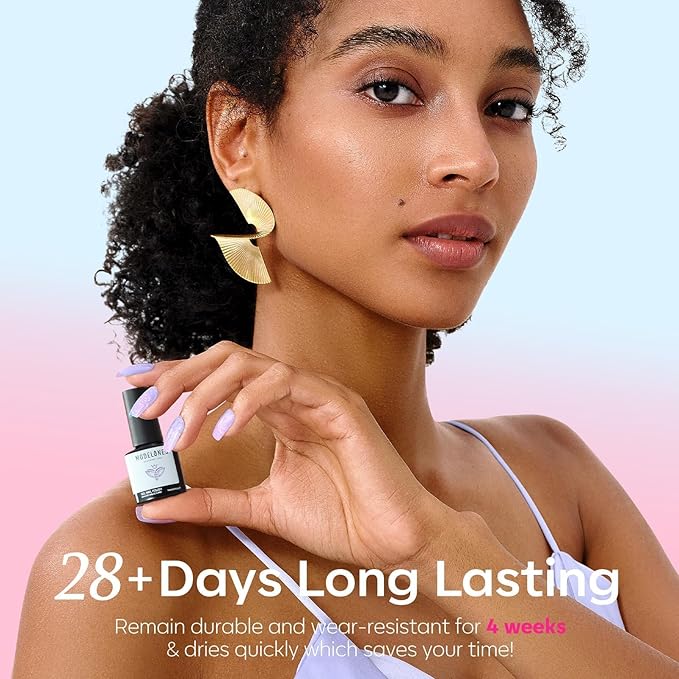 modelones Pearl Gel Nail Polish Set, 6 Colors Ocean Shimmer White Hot Pink Purple Blue Green Mermaid Glitter Gel Polish Soak Off Nail Drawing Nail Gel Polish Swirl Shell Thread Effect DIY Gift