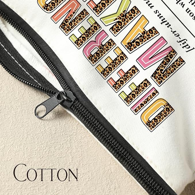 3 PCS Difference Maker Makeup Bag - Boss Gifts for Women, Thank You Gifts for Manager, Counselor, Colleagues & Administrative Professionals - Cosmetic Bag