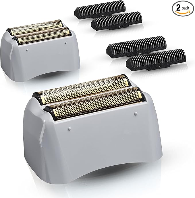 2 Pack for Andis Shaver Foil TS-1 TS-2, ProFoil Lithium Shaver Replacement Titanium Foil Assembly and Inner Cutters Compatible with Andis Smooth Shaving Cordless Shavers