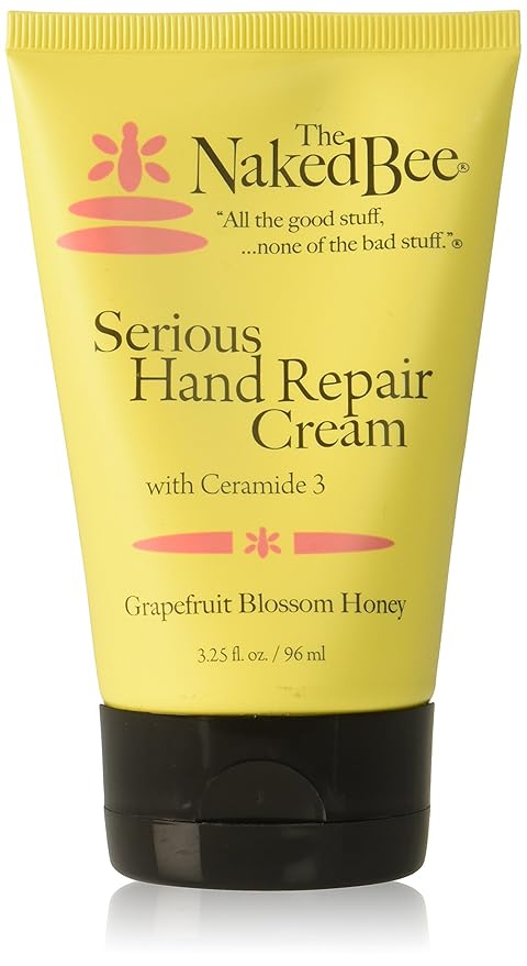 The Naked Bee Grapefruit Blossom Honey Hand Cream (8 oz) Intensive Nourishing Cream for Smoother and Softer Hand - Unscented Deep Moisture and Repair for Dry Skin