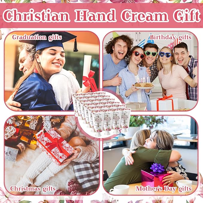 50 Pack Christian Hand Lotion Bulk Gifts for Women Mother Day Bible Mini Travel Hand Lotion Bulk for Stocking Stuffers Gifts Women Church Appreciation Teachers Coworkers(Fresh)