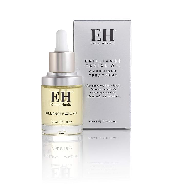 Emma Hardie 30ml Brilliance Facial Oil with Botanical Extract Blend, Use to Hydrate & Revitalise Skin, Promote Glow & Youthful Look & Reduce Wrinkles, Suitable for Sensitive Skin, Vegan & Cruelty Free