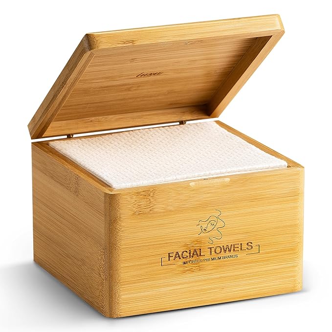 Clean Facial Towels,1 Box with 60 Ct Disposable Face Towels - Premium Facial Cleansing Cloths & Towelettes, Perfect for Skincare Routine - Biodegradable, Travel-friendly, and Eco-friendly