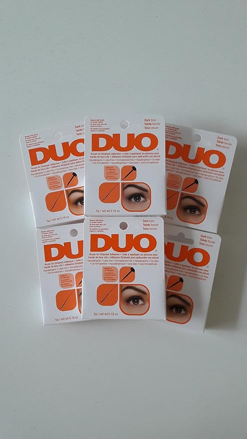 Ardell DUO Brush on Striplash Adhesive, Dark, 5 g (Pack of 6)