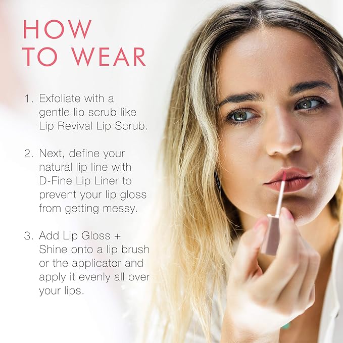 Beauty For Real Lip Kit, Love You So - Gloss + Shine (Rebel Rebel) & D-Fine Lip Pencil (Neutral Deep) - Non-Sticky Plumping & Hydrating Gloss and Complementary, Long-Wear Liner