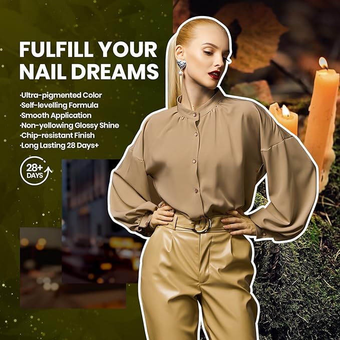 Beetles Cat Eye Gel Nail Polish Set, 20 Colors Gel Polish Nail Set Burgundy Brown Green Nail Polish Glitter Pearl Nail Manicure with Base Coat Matte&No Wipe Top Coat Soak off UV Gel