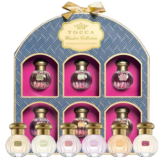 Tocca Wonders Mini Women's Perfume Deluxe Set of 6 - Includes Florence, Cleopatra, Stella, Giulietta, Colette and Lucia, 0.17 Fl Oz (5ml) Each