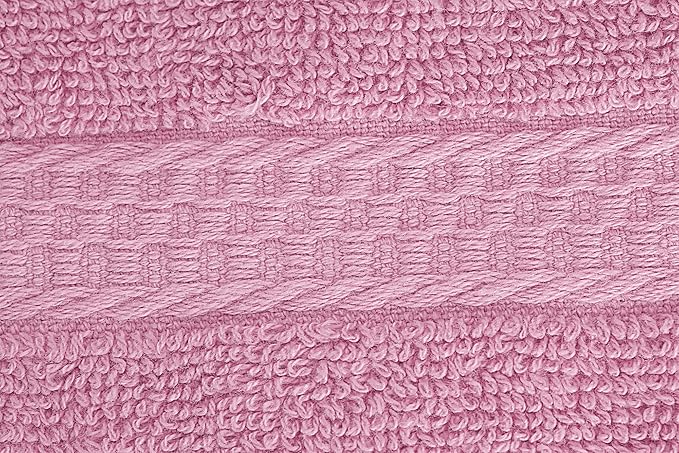 Utopia Towels 12 Pack Premium Wash Cloths Set, 12 by 12 Inches, 100% Cotton Ring Spun, Highly Absorbent and Soft Feel Essential Washcloths for Bathroom, Spa, Gym, and Face, Pink