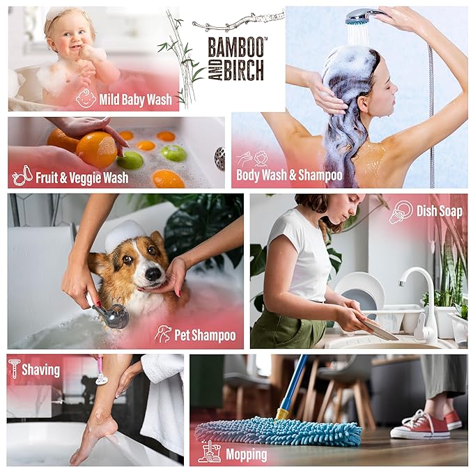 Pure Castile Soap Liquid Organic, Certified Palm Oil Free Natural Soap, Citrus Grapefruit, 64 oz