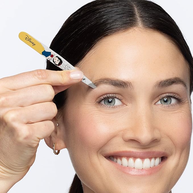 Tweezerman Snow White Slant Tweezer - Eyebrow Tweezers for Women and Men