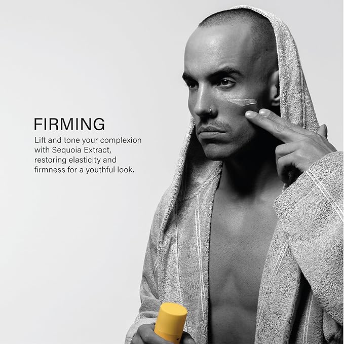 3-in-1 Men's Daily Longevity Face Cream with Sequoia Extract: Hydrating, Wrinkle-Reducing, Firming - Fragrance-Free, 1.7 Fl oz