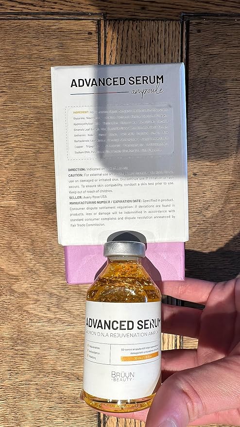 BRÜUN SD - Control Salmon DNA Ampoule - Micro Needling Korean Serum Booster for Face and Body to Use with and without Derma Pen Microneedling Skin Care Serum 1.18 fl.oz