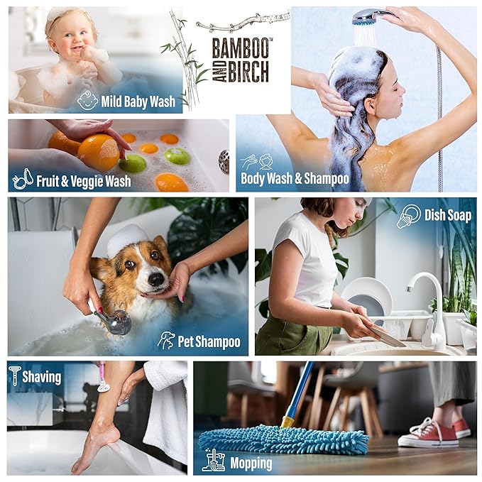 Pure Castile Soap Liquid Organic, Certified Palm Oil Free Natural Soap, Unscented, 64 oz