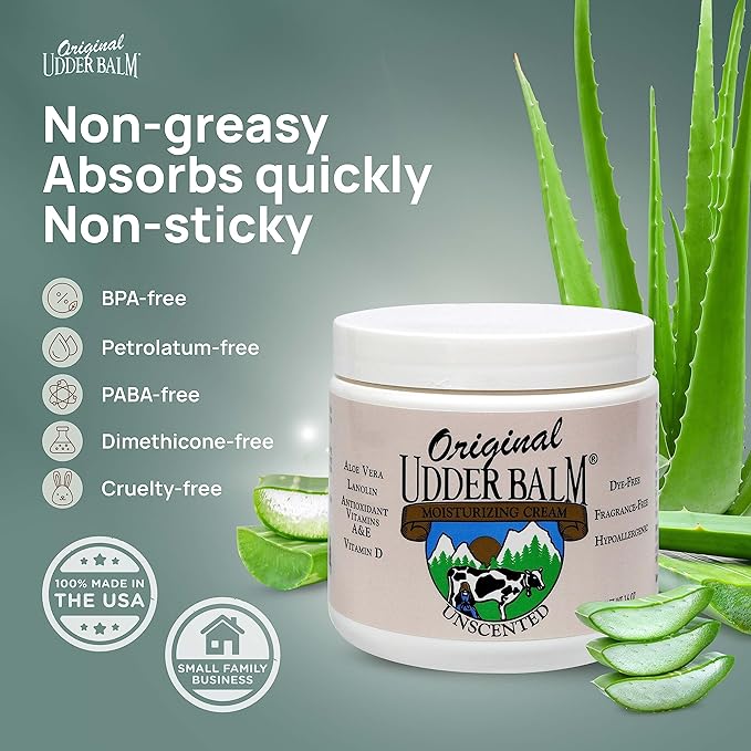 Unscented Original Udder Balm for Cracked Dry Skin 16 Fl Oz