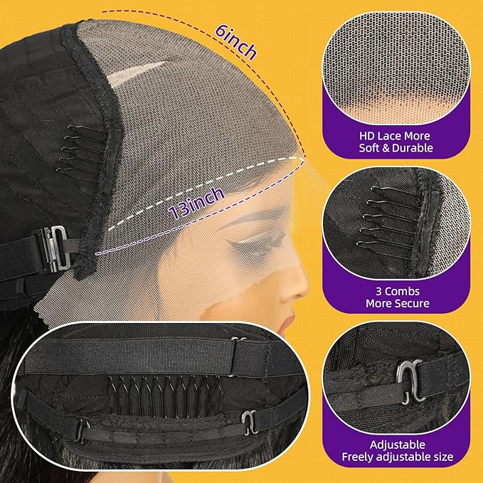 Ash Brown Synthetic Lace Front Wig,13X6 Long Straight Layered Glueless Wigs for Women Daily Use 24IN(#TTF4/606)